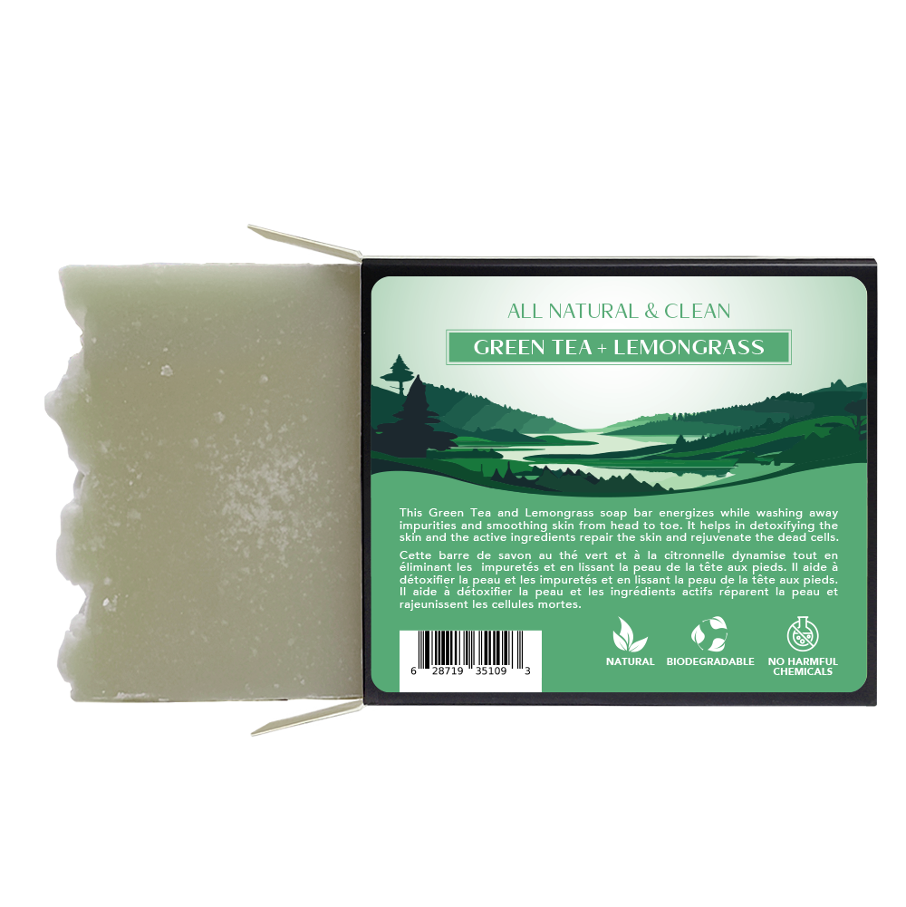 All Natural & Clean - Soap Bar - Green Tea + Lemongrass - 120 g