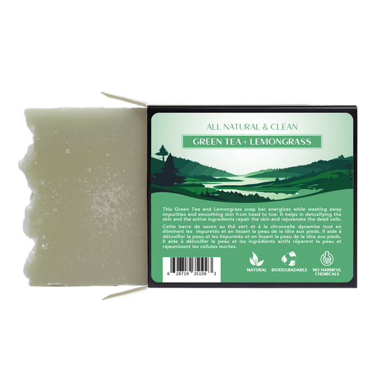 All Natural & Clean - Soap Bar - Green Tea + Lemongrass - 120 g