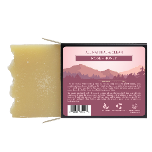 All Natural & Clean - Soap Bar - Rose + Honey - 120 g