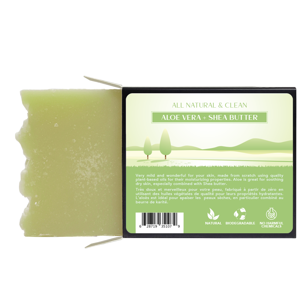 All Natural & Clean - Soap Bar - Aloe Vera + Shea Butter - 120 g