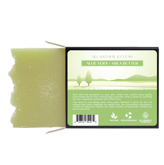 All Natural & Clean - Soap Bar - Aloe Vera + Shea Butter - 120 g