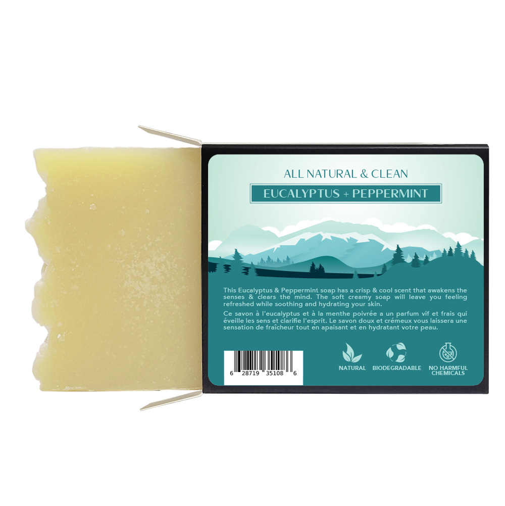 All Natural & Clean - Soap Bar - Eucalyptus + Peppermint - 120 g