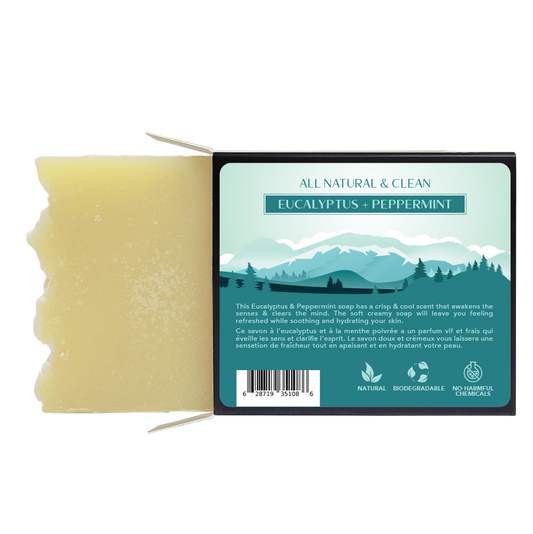 All Natural & Clean - Soap Bar - Eucalyptus + Peppermint - 120 g